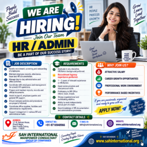 Hiring for HR-Admin